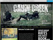 Tablet Screenshot of cabincreekpaintball.com